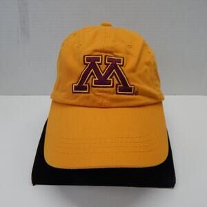 Minnesota Golden Gophers Baseball Cap Hat Men's Gold Embroidered Logo Adjustable